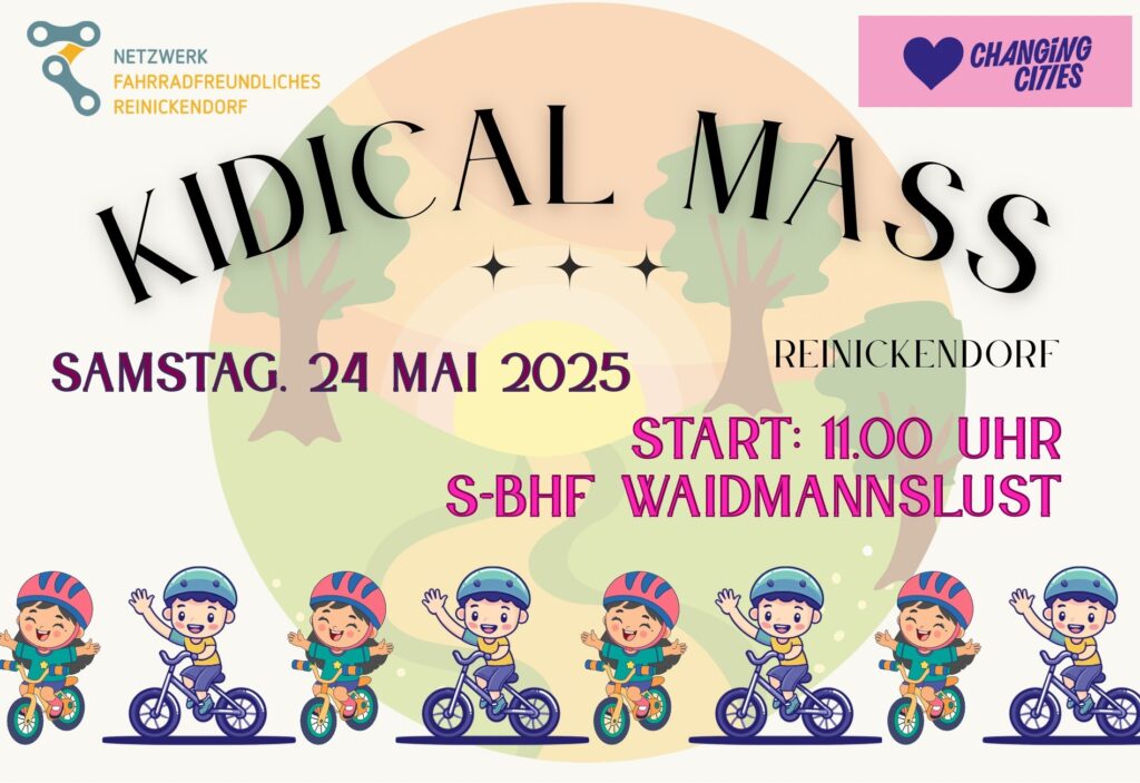 Kidical Mass in Waidmannslust und Hermsdorf